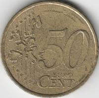 (2002) Монета Германия 2002 год 50 центов  1. Старая карта ЕС. Двор D  VF