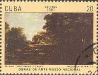 (1981-006) Марка Куба "Пейзаж"    Музей в Гаване I Θ