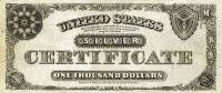 (№1880P-320a.3) Банкнота США 1880 год "1,000 Silver Dollars" (Подписи: Bruce  Wyman)