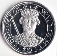 (2007) Монета Британские Виргинские острова 2007 год 10 долларов "Вильям I"  Серебро Ag 925  PROOF