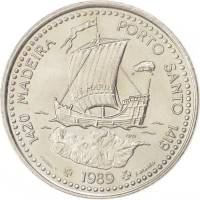 (1989) Монета Португалия 1989 год 100 эскудо "Мадейра"  Медь-Никель  UNC