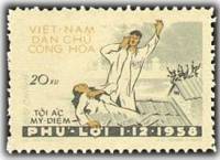 (№1959-012) Марка из набора Вьетнам 1959 год "Узники концлагеря" ( III Θ )
