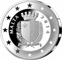 (№2014) Монета Мальта 2014 год 10 Euro (Отель auberge д)