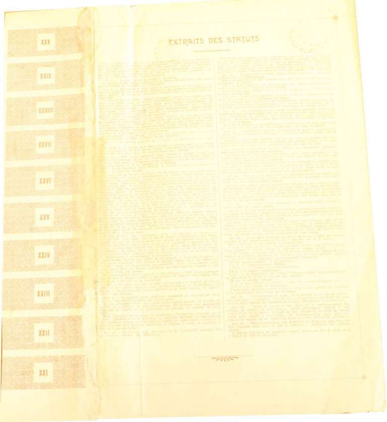 Банкнота Акция в 100 франков 1920 год (№145498)  &quot;Донецкий стекольный завод в Сантуриновке&quot; 
