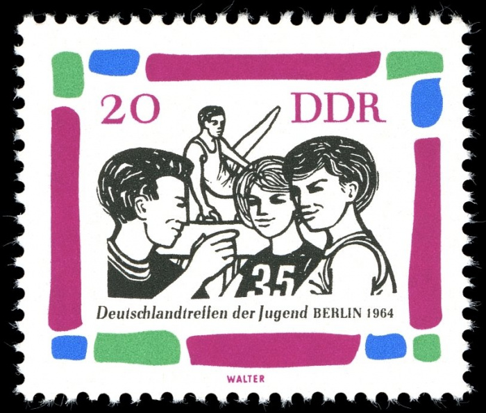 (1964-021) Марка Германия (ГДР) &quot;Молодежь (2)&quot;    Встречи молодежи III Θ