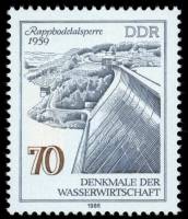 (1986-004) Марка Германия (ГДР) "Дамба (1959)"    Водоснабжение II Θ