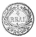 (№1878km146a.1) Монета Гватемала 1878 год frac14; Real (0.835 ниже небольшой венок)