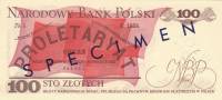 (1975) Банкнота Польша 1975 год 100 злотых "Людвиг Варинский"   UNC