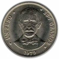 () Монета Доминикана 1978 год 1 песо ""  Медно-никель  AU