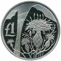 (№2006km77) Монета Кипр 2006 год 1 Pound (Василек Akamantis Цветы)