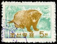 (1962-009) Марка Северная Корея "Росомаха"   Хищники Северной Кореи III Θ