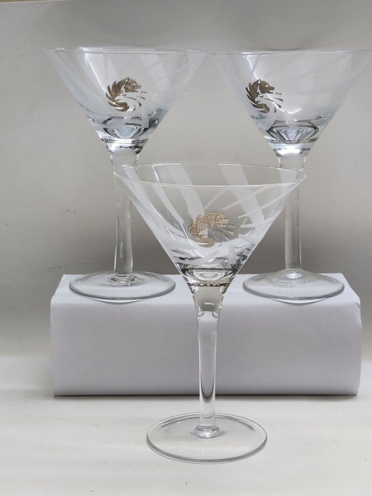 Бокалы фужеры для мартини 3 штуки высота 17 см