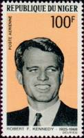 (№1968-203) Марка Нигер 1968 год "Роберт Ф. Кеннеди 19251968", Гашеная