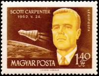 (1962-065) Марка Венгрия "Скотт Карпентер"    Международная Конференция по космическим полетам, Пари