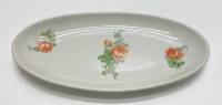 Блюдо овальное селёдочница рисунок цветы, Пролетарий, 50-е годы, СССР