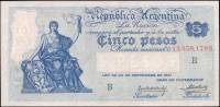 (№1925P-244a.6) Банкнота Аргентина 1925 год "5 Pesos" (Подписи: Mallea Gil  Castéx)
