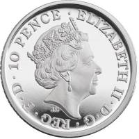 (№2017) Монета Великобритания 2017 год 10 Pence (Британия)