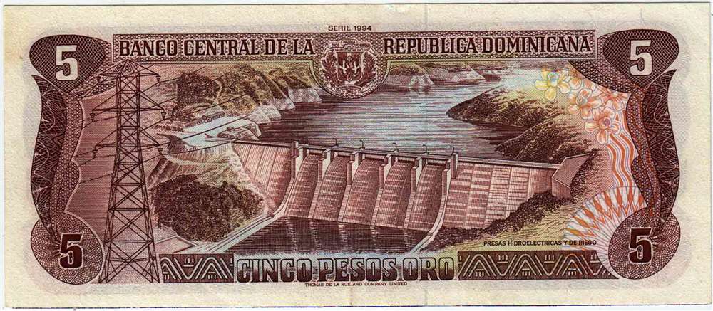 () Банкнота Доминикана 1994 год 5  &quot;&quot;   XF