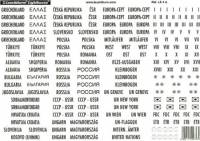 Наклейки LE 4A с названиями стран, #315544