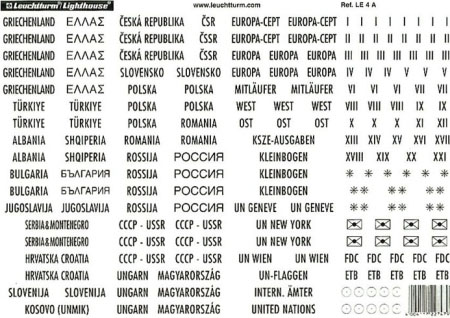 Наклейки LE 4A с названиями стран, #315544