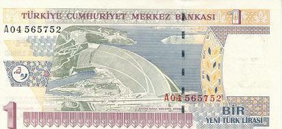 (№2005P-216) Банкнота Турция 2005 год &quot;1 New Turkish Lira&quot;