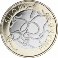 (008) Монета Финляндия 2011 год 5 евро "Хяме-Тавастия" 2. Диаметр 27,25 мм Биметалл  UNC