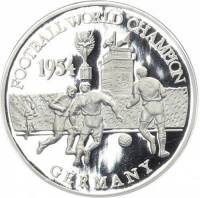 2001 Монета Замбия 2001 год 500 квача Германия - чемпион 1954 года  Медь-Никель  PROOF