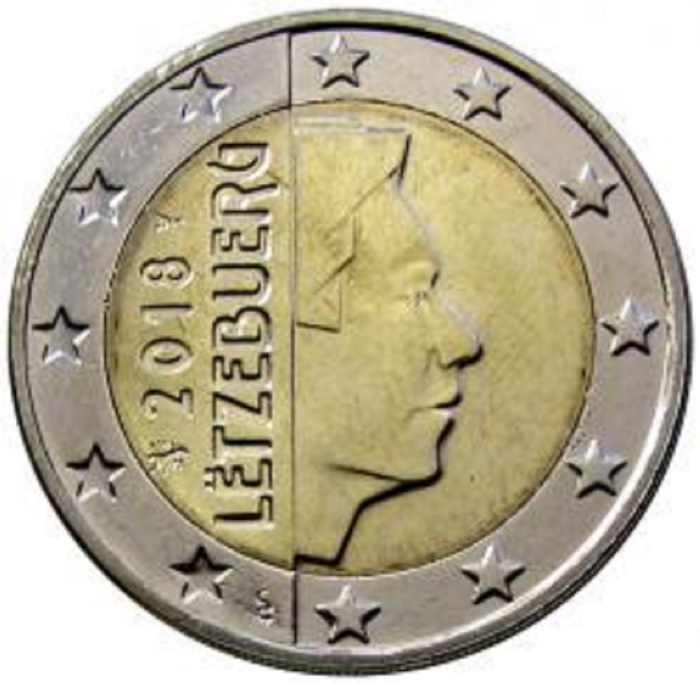(2018) Монета Люксембург 2018 год 2 евро &quot;Великий герцог Анри&quot;  Биметалл  UNC