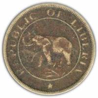 (№1937km12) Монета Либерия 1937 год 2 Cents