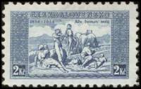 (1934-011a) Марка Чехословакия "Бумага плотная"    100-летие Чешского национального гимна III Θ