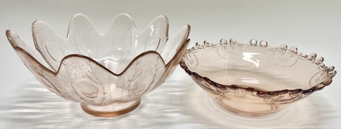 Фруктовницы салатники цветное стекло СССР 2 шт 