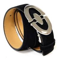 Ремень женский. Замшевый. Ширина - 3,5 см, чёрный.