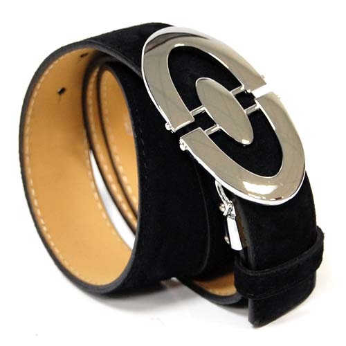 Ремень женский. Замшевый. Ширина - 3,5 см, чёрный.