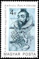 (1987-012) Марка Венгрия "Амбруаз Паре"    Пионеры медицины II Θ