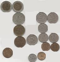 1991-1993 ММД и ЛМД, 16 монет от 10 коп до 100 руб Набор монет Россия    VF