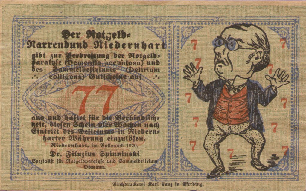 (№1920) Банкнота Австрия 1920 год &quot;77 Heller&quot;