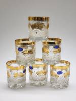 Стаканы стекло позолота Турция Gold Glass 6 штук набор 