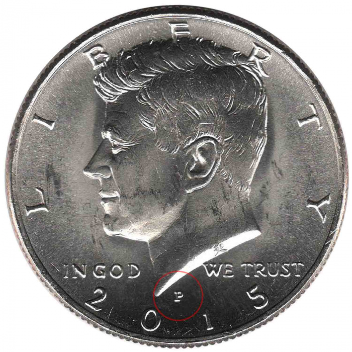 (2015) Монета США 2015 год 50 центов  3. Основной тип Кеннеди Медь-Никель  UNC