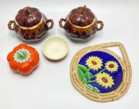 Горшки для запекания + креманка + подставка под горячее