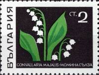 (1969-003a) Марка Болгария "Пропуск перфорации слева"   Лекарственные растения III O