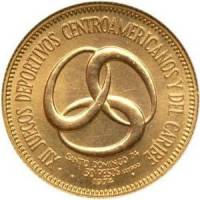 (№1974km36) Монета Доминиканская Республика 1974 год 30 Pesos (12 главного американского усилителя)