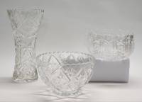 Салатники 2 шт и Ваза хрусталь СССР винтажная праздничная сервировка