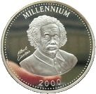(1999) Монета Уганда 1999 год 1000 шиллингов "Миллениум. Эйнштейн"  Серебро Ag 999  PROOF