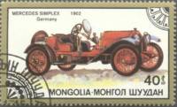 (1986-083) Марка Монголия "Мерседес Симплекс, 1902"    Старинные автомобили III Θ