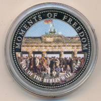 (2001) Монета Либерия 2001 год 10 долларов "Берлинская стена"  Медь-Никель  UNC