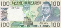 Банкнота Сьерра-Леоне 1990 год 100 леоне Джозеф Сайду Момо   UNC