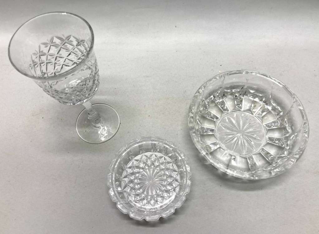 Салатник + розетка + бокал, хрусталь