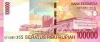 (,) Банкнота Индонезия 2010 год 100 000 рупий    UNC