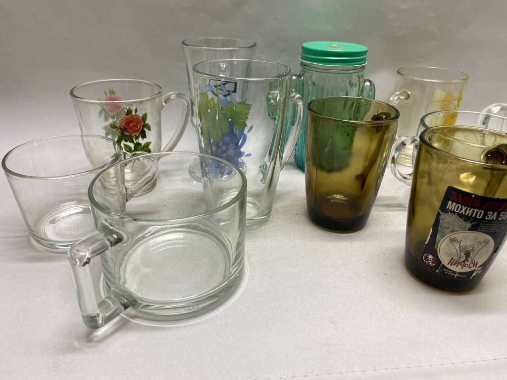Кружки стекло 11 шт