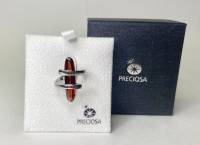 Кольцо серебрение 925 пр 6,2 гр цирконий 17 мм Preciosa Чехия в подарочной коробке